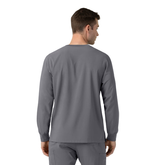 Force Cross-Flex C16610 Men's Crew Neck Long Sleeve Scrub Top Pewter