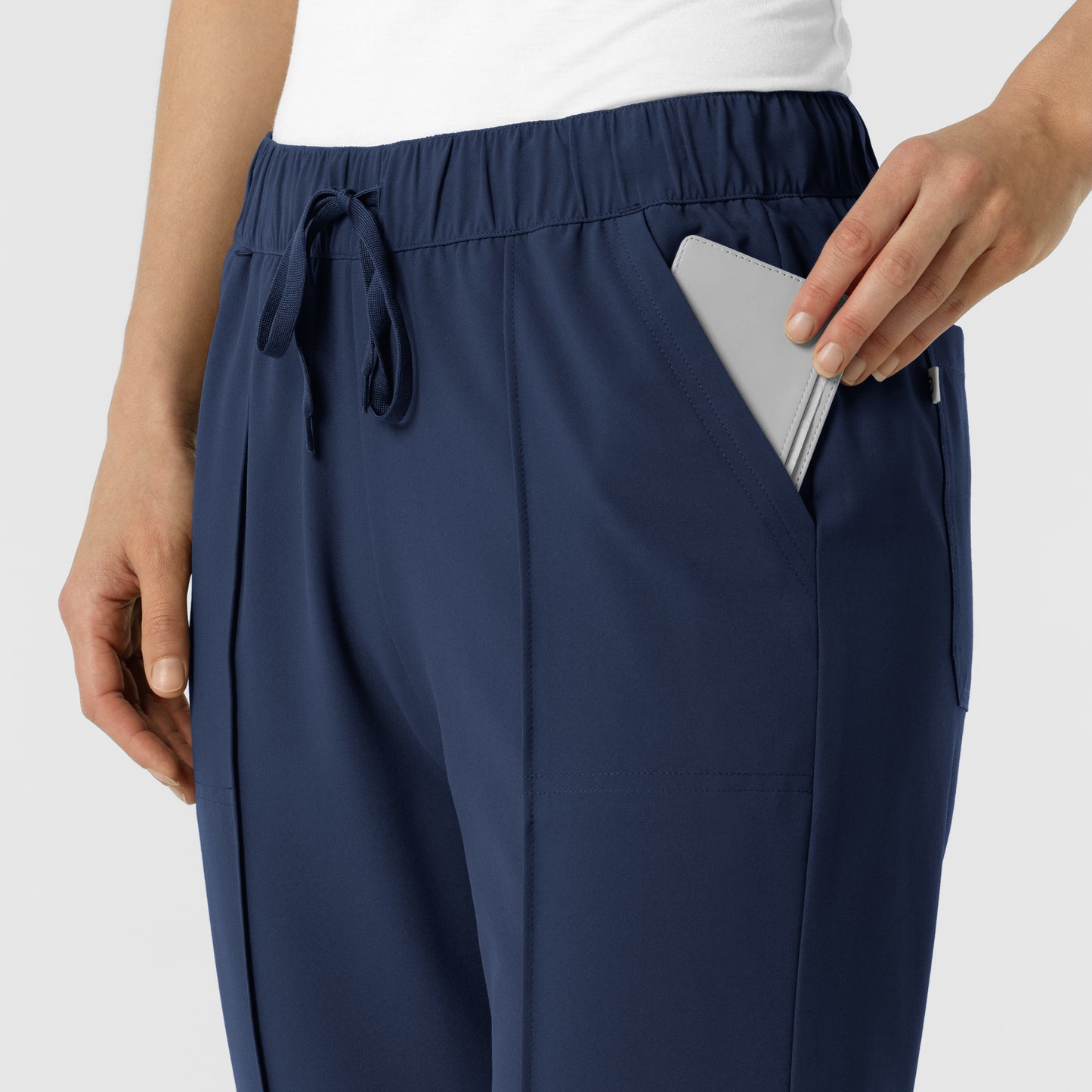 RENEW 5154 Women's Pintuck Scrub Pants Navy