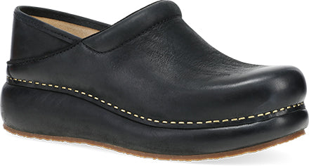 Dansko Platform Pro Black Burnished Nubuck Classic Clog