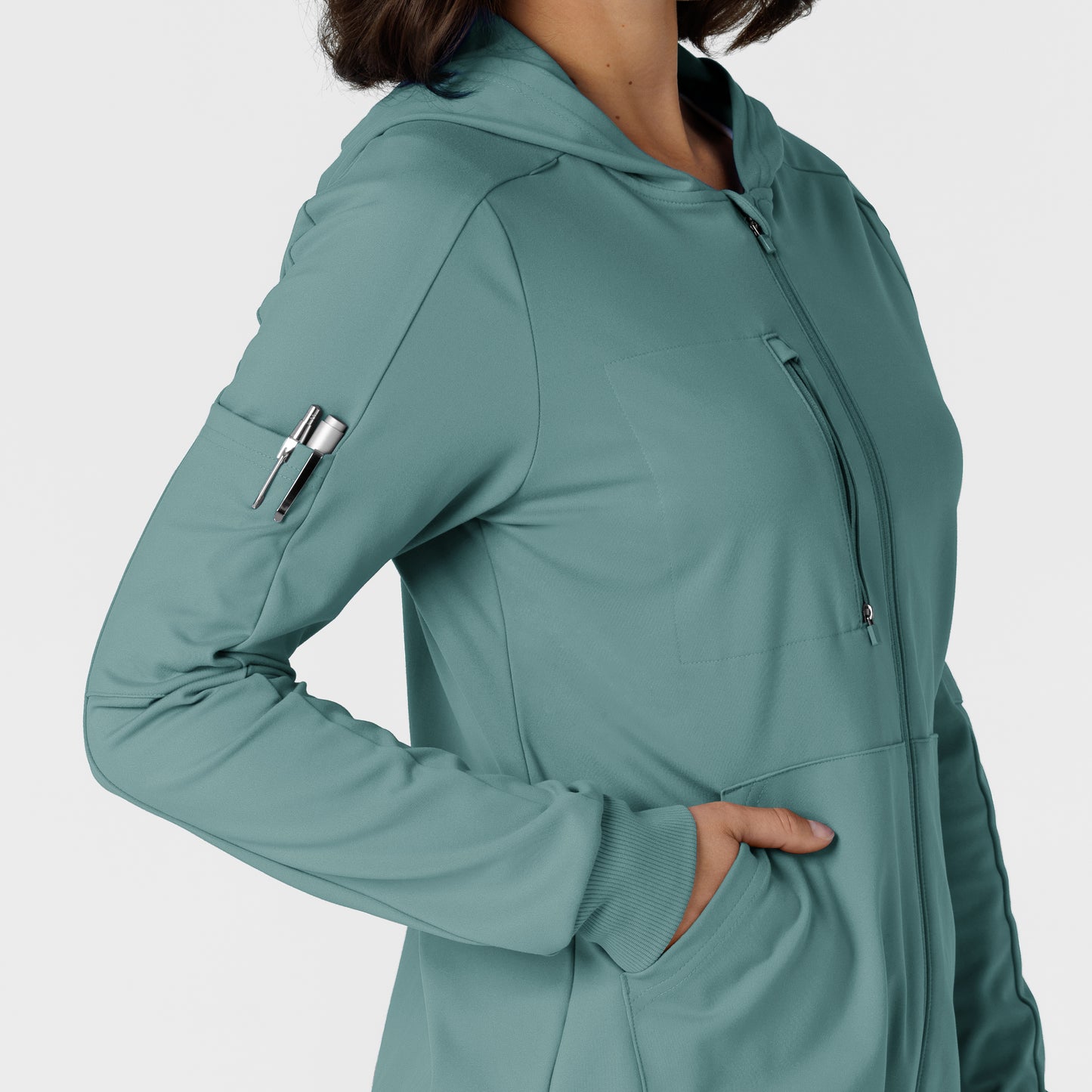 RENEW Knit 8159 Women’s Zip Hoodie Vintage Teal