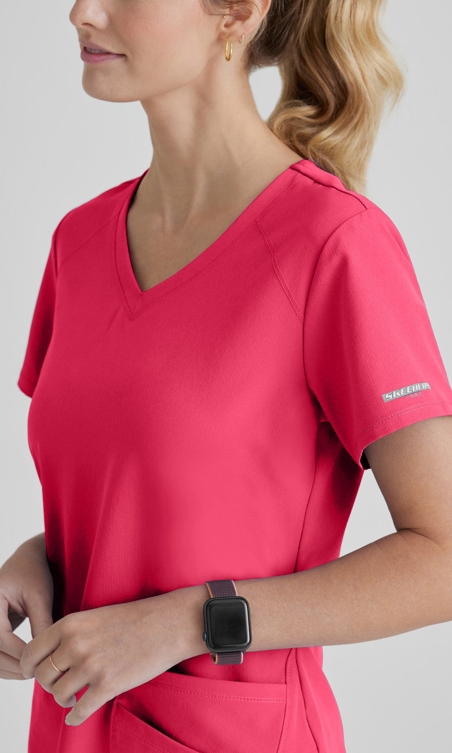 Skechers SK101 Breeze Scrub Top Vibrance Pink