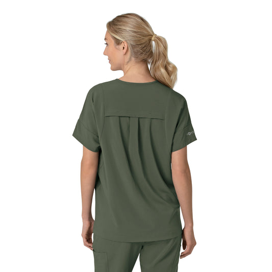 Force Cross-Flex C13110 Women's Oversized V-Neck Scrub Top Olive