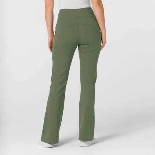 RENEW Knit 5459 Women's Flare Yoga Scrub Pants Olive