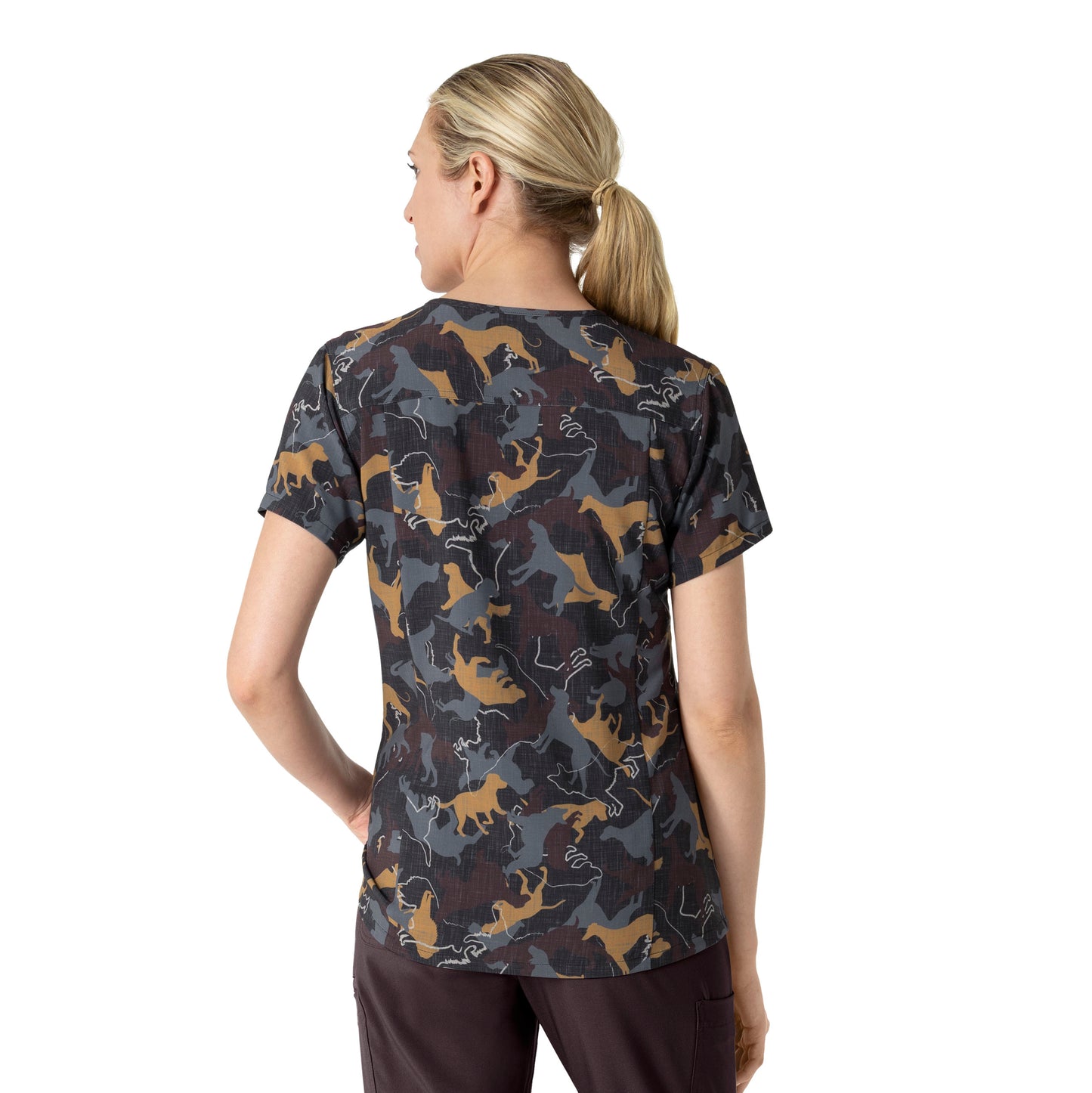 Carhartt Prints C13414 Women's V-Neck Print Scrub Top Furry Fete