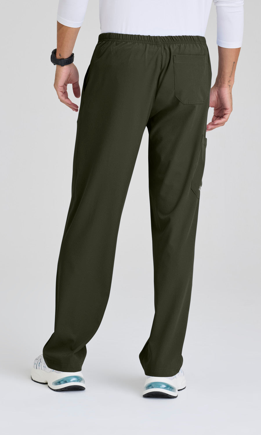 Skechers SK0215 Men's Structure Pant in Olive by Barco Model Image Back
