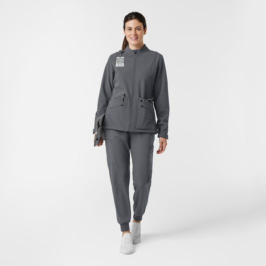 Layers 8509 Women's Soft Shell Scrub Jacket Pewter