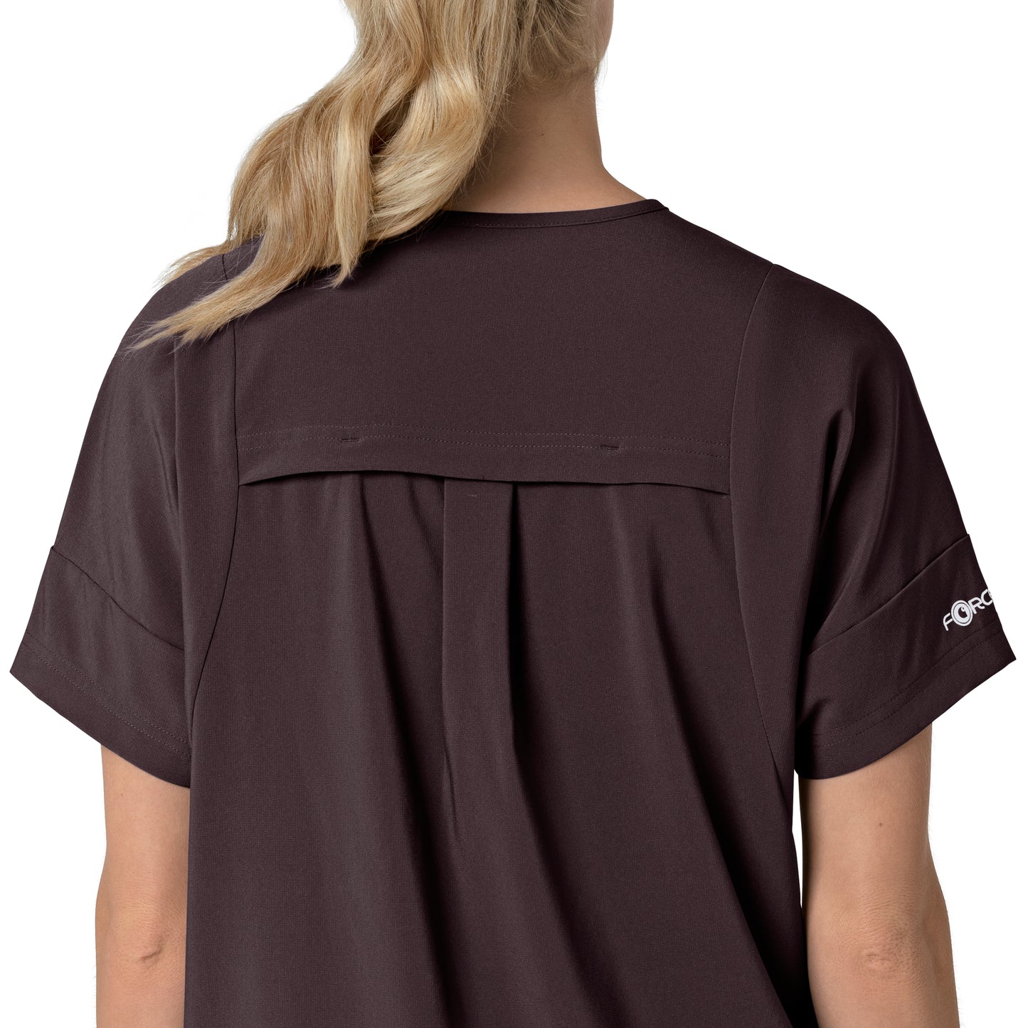 Force Cross-Flex C13110 Women's Oversized V-Neck Scrub Top Dark Sepia