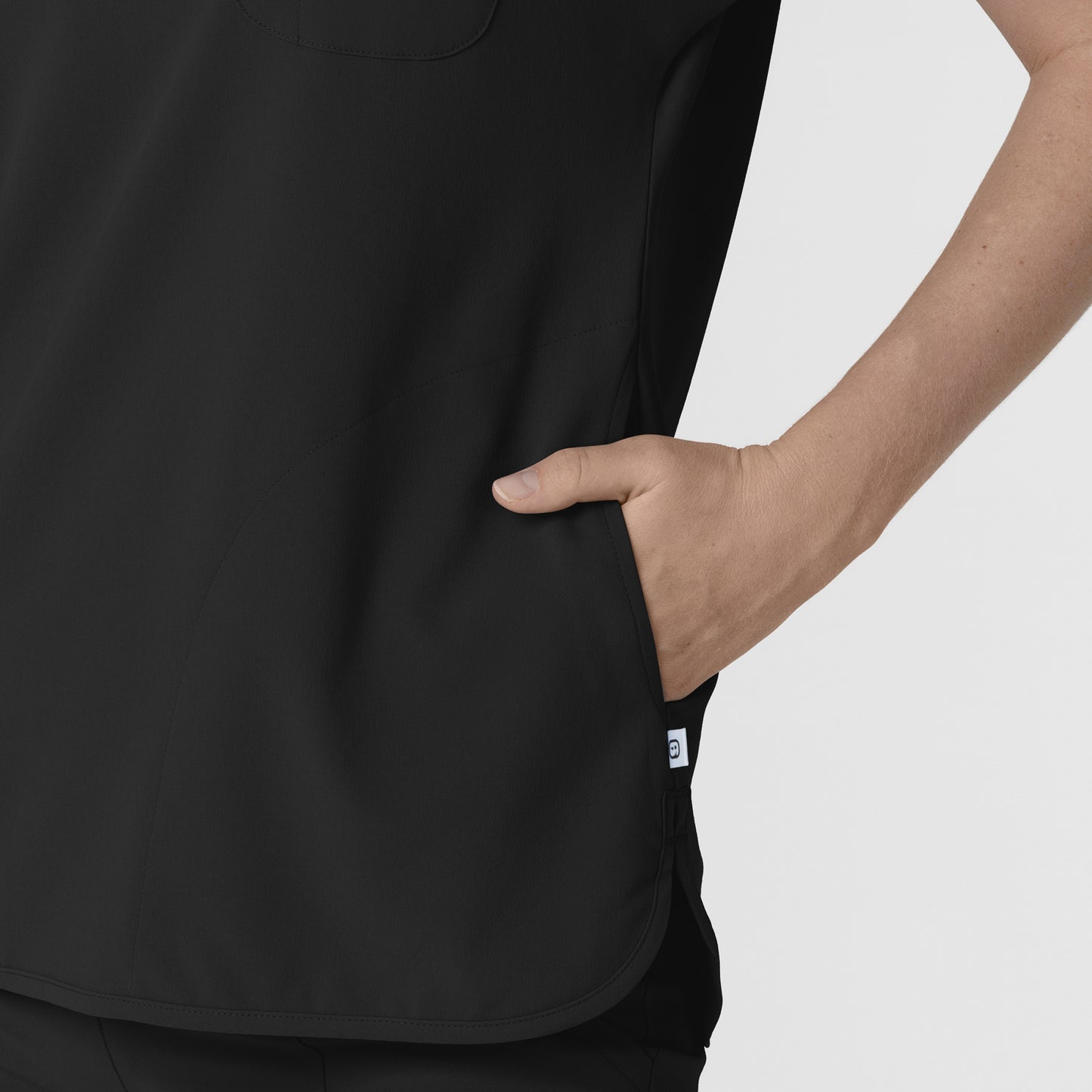 RENEW 6634 Dolman Scrub Top Black Model Image Alternate | Wink