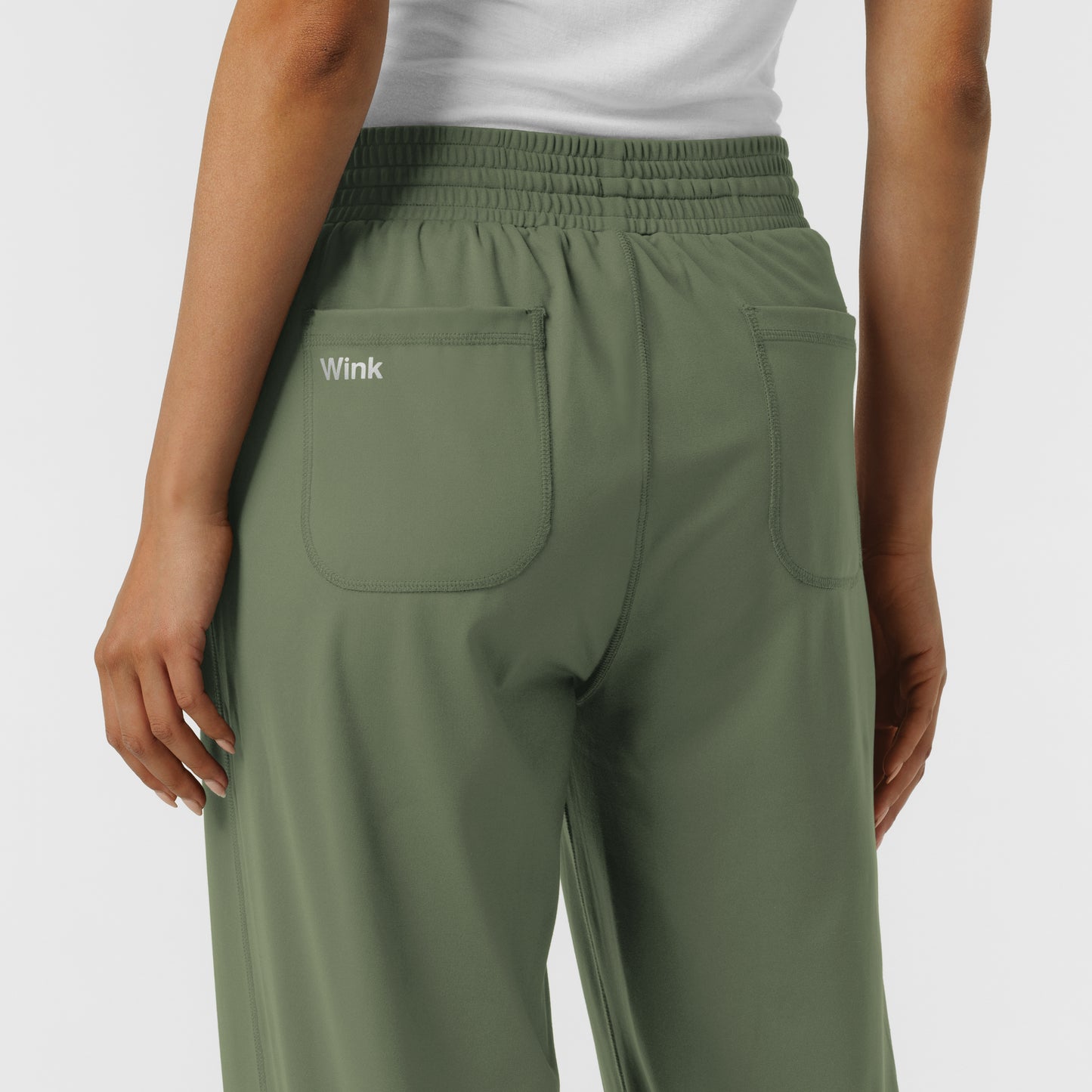 RENEW Knit 5559 Women's Wide Leg Scrub Pants Olive