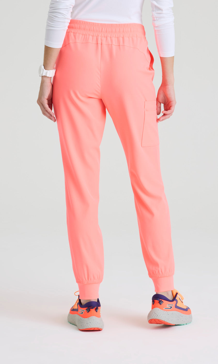 Skechers SKP552 Theory Jogger Coral Fizz - back