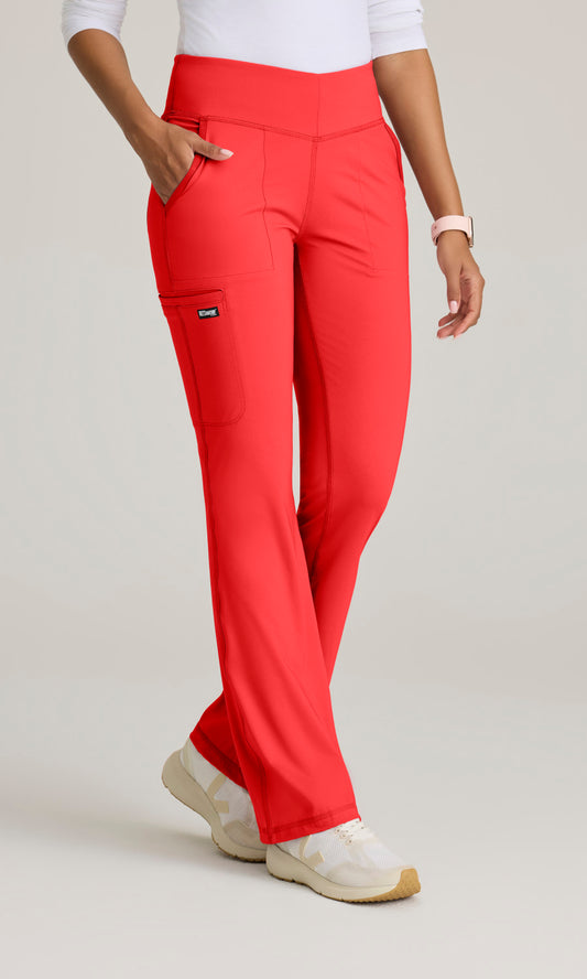 Grey's Anatomy Knits GRSP684 Swift Knit Scrub Pants Radiant Coral