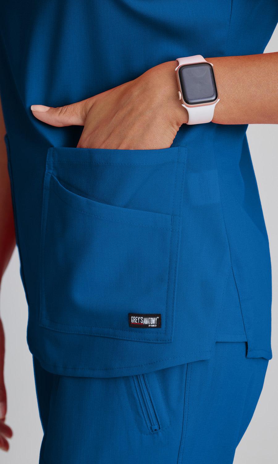 Grey's Anatomy Stretch GRST011 Emma Scrub Top New Royal