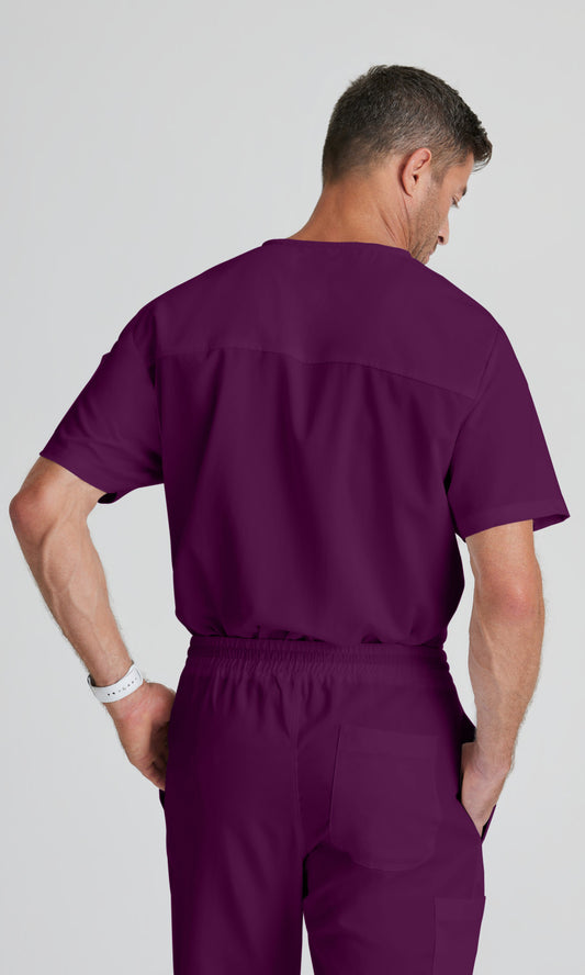 Grey's Anatomy GRT091 Evan Scrub Top Wine