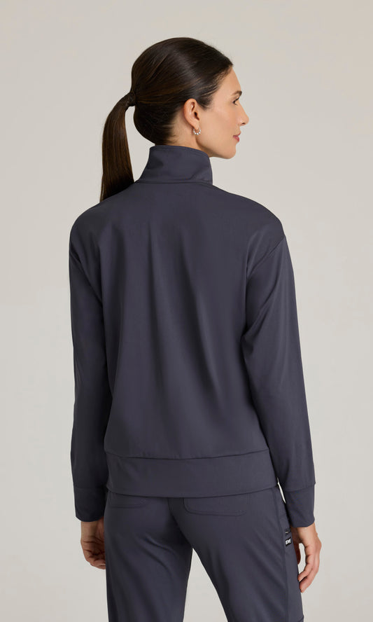 Grey's Anatomy Knits GRSW923 Ease Scrub Jacket Jacket Steel