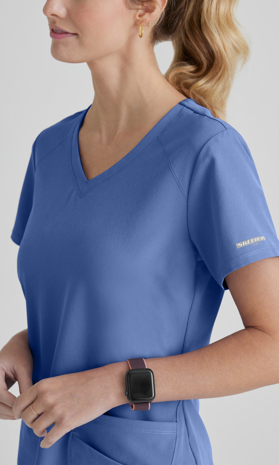 Skechers SK101 Breeze Scrub Top Ciel Blue