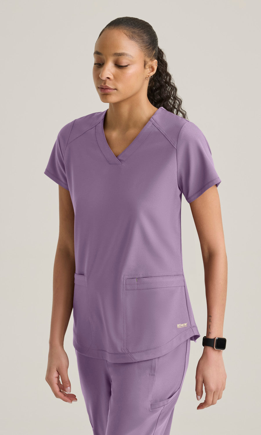 Grey's Anatomy Evolve GSST180 Rhythm Top Amethyst Mist - back