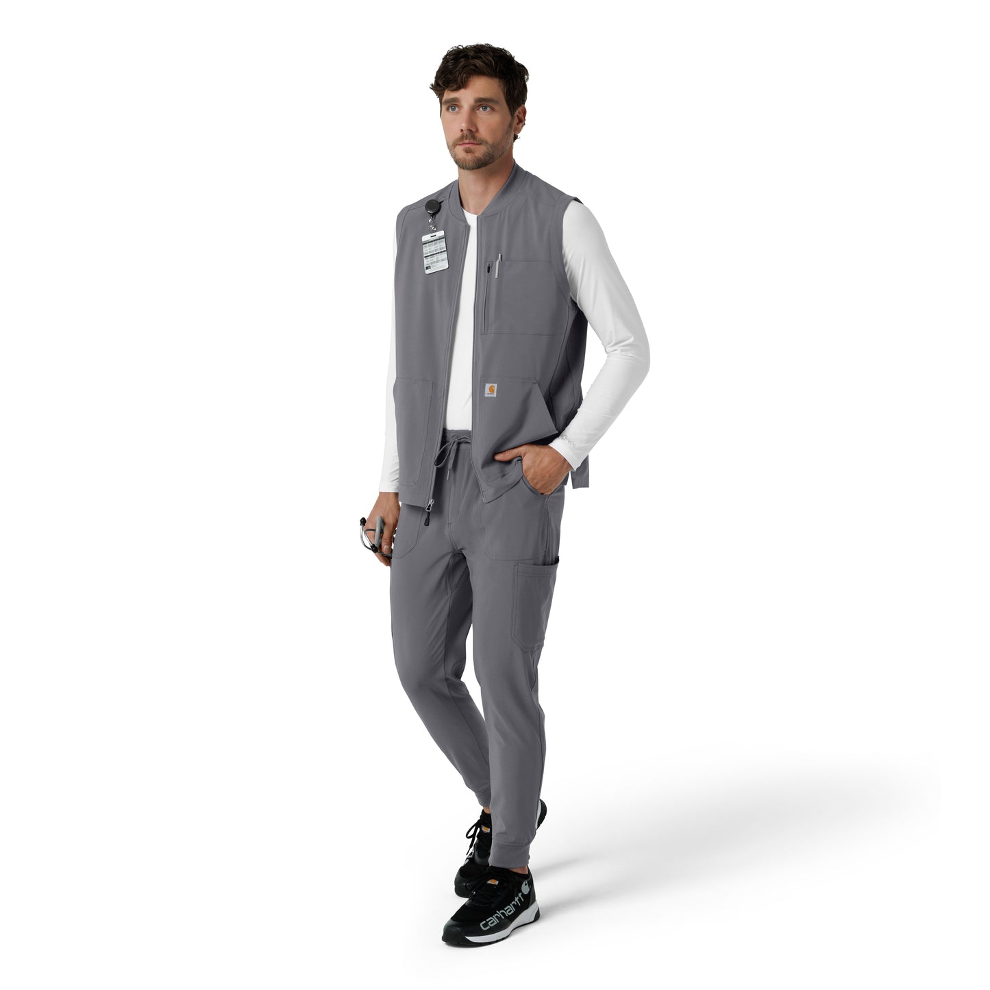 Force Cross-Flex C86510 Men's Lightweight Scrub Vest Pewter
