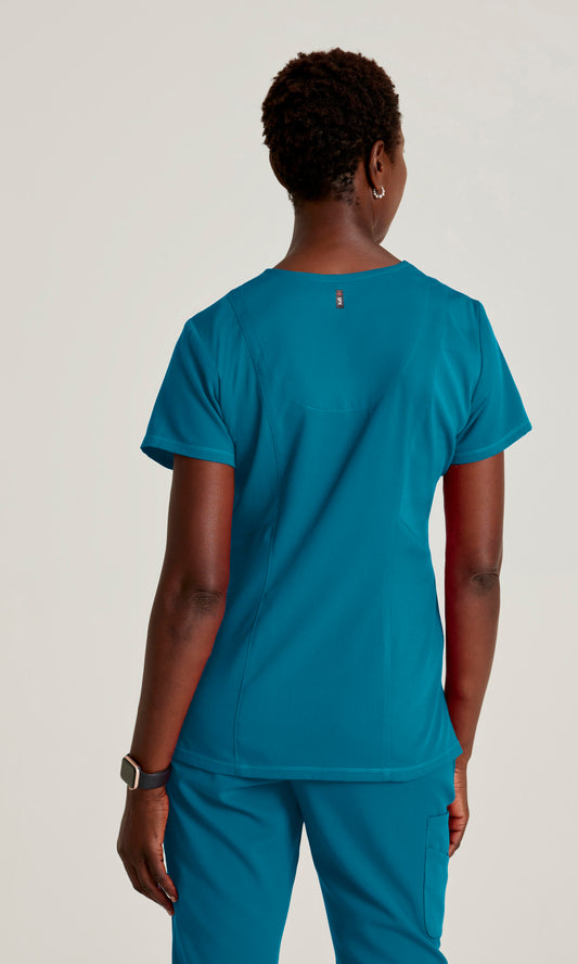 Grey's Anatomy Stretch GRST045 Serena Scrub Top Bahama