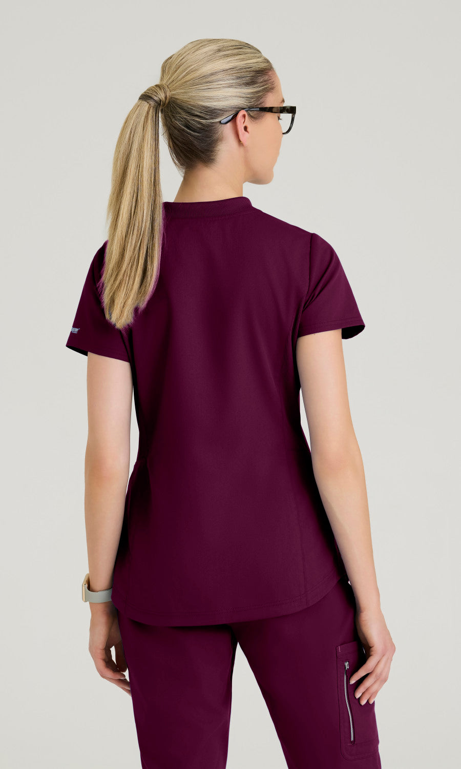 Grey's Anatomy GRT303 Erin Top Wine - back