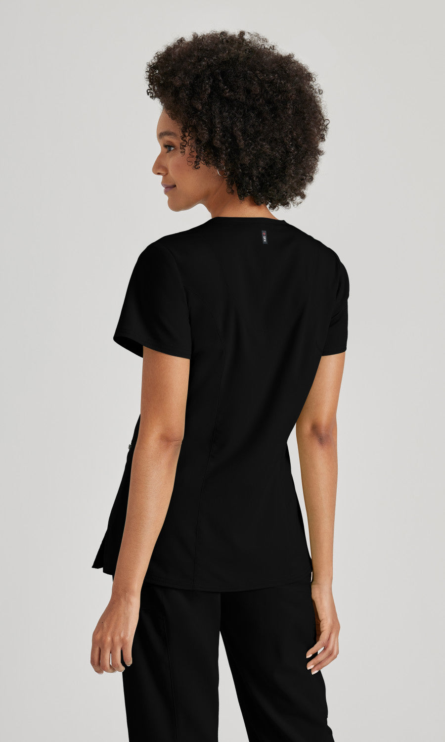 Grey's Anatomy Stretch GRST001 Kim Scrub Top Black