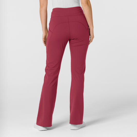 RENEW Knit 5459 Women's Flare Yoga Scrub Pants Ruby