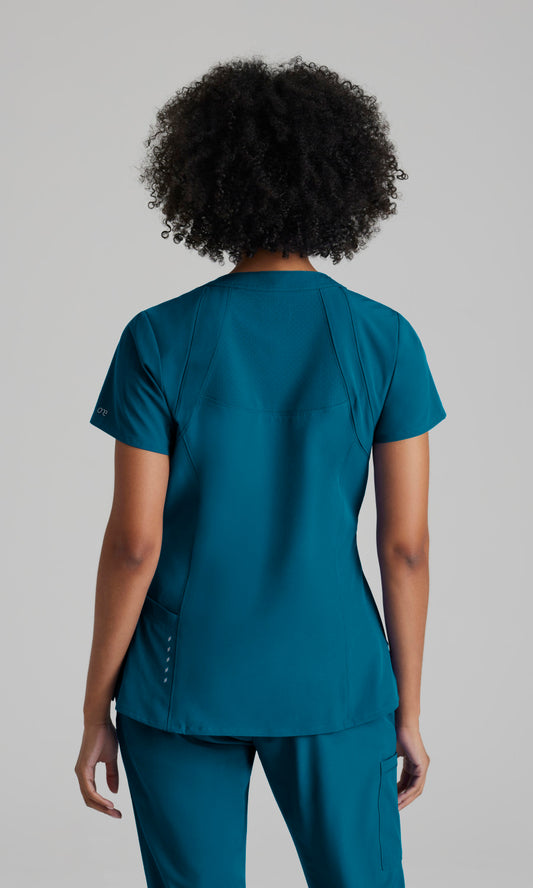 Barco One 5105 Racer Scrub Top Bahama