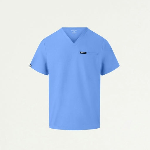 ULTRAlast M10002 Men's Platt 3-Pocket Scrub Top Ceil Blue