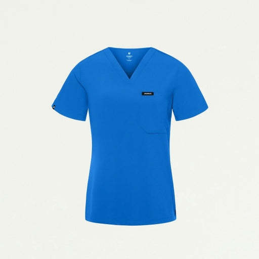 ULTRAlite W10040 Women's Rhena Slim 1-Pocket Scrub Top Royal Blue