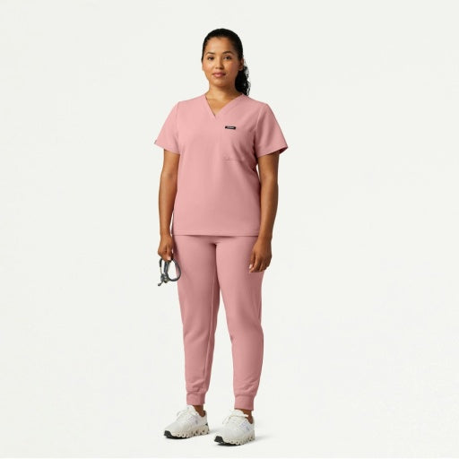 ULTRAlast W10013 Women's Rhena Slim 1-Pocket Scrub Top Mauve