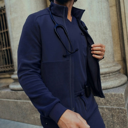 Hybrid Fleece M60016 Men's Cloud Hybrid Fleece Jacket Midnight Navy