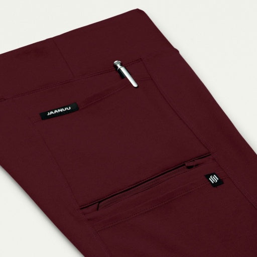 ULTRAsoft W40005 Women's Perri Yoga Scrub Pants Burgundy