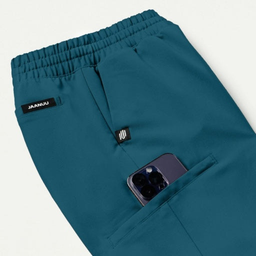 ULTRAlast W20009 Women's Jace Skinny On-The-Go Scrub Joggers Caribbean Blue