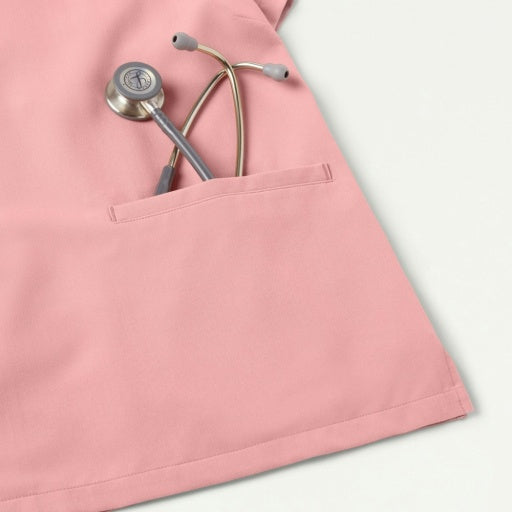 ULTRAlast W10015 Women's Helia Slim Notched V-Neck Scrub Top Mauve