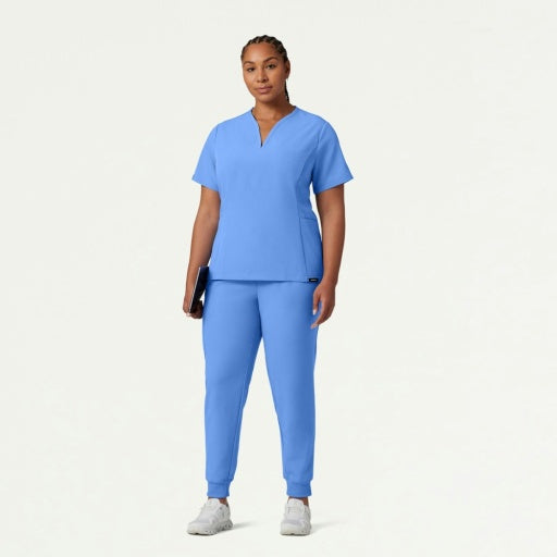 ULTRAlast W20003 Women's Silex Slim Knit-Waist Scrub Joggers Ceil Blue