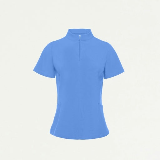 ULTRAlite W10039 Women's Aria Fit & Flare Scrub Top Ceil Blue