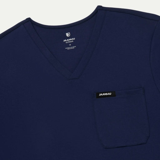ULTRAsoft M30008 Men's Asher Slim Scrub Top Midnight Navy