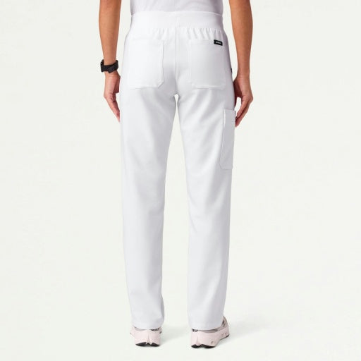 G14 Women's W120001 Xenos Cargo Knit-Waist Scrub Pant White