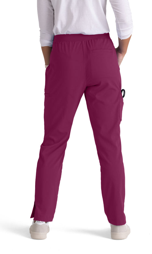 Grey's Anatomy Stretch GRSP526 Serena Scrub Pants Wine