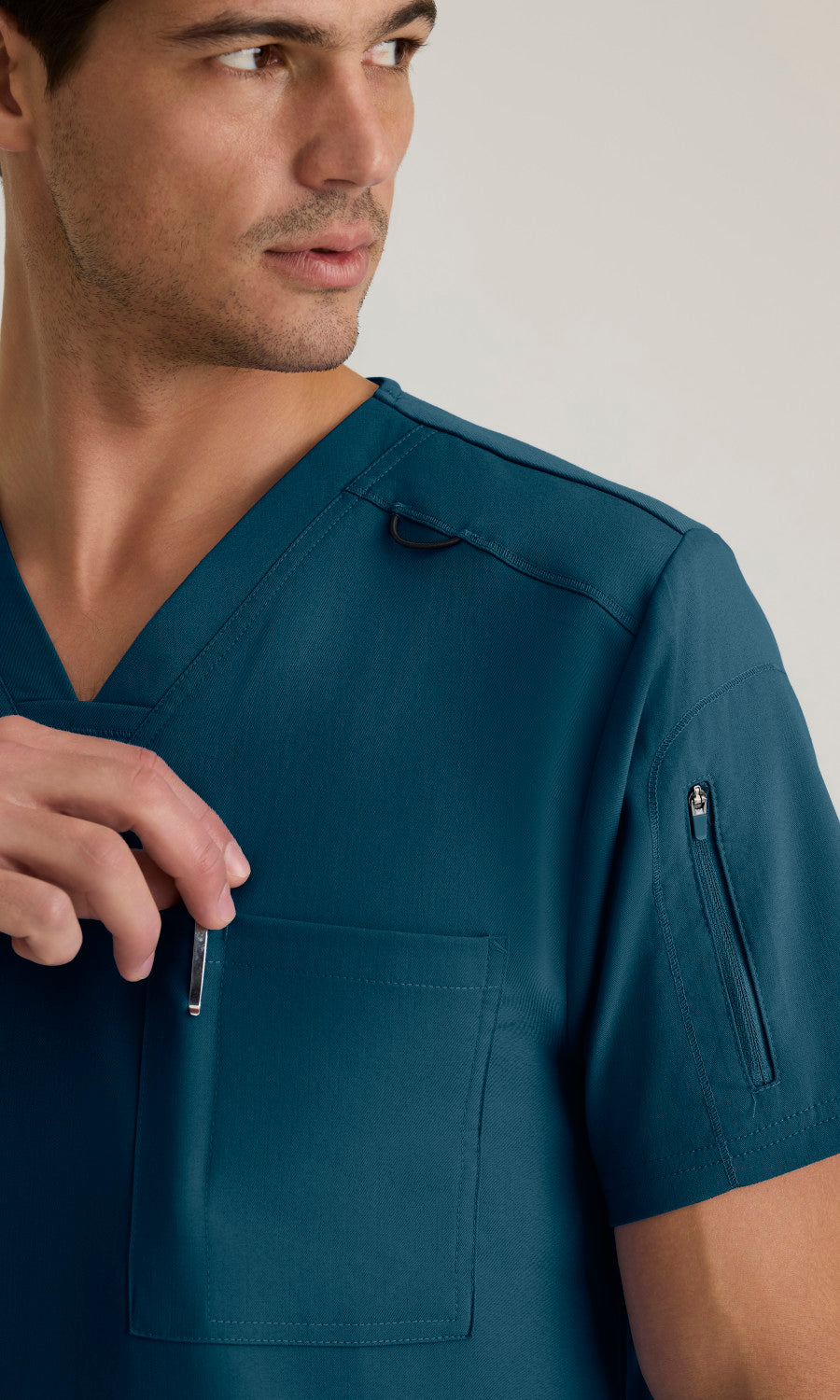 Grey's Anatomy Stretch GRST079 Murphy Scrub Top Bahama