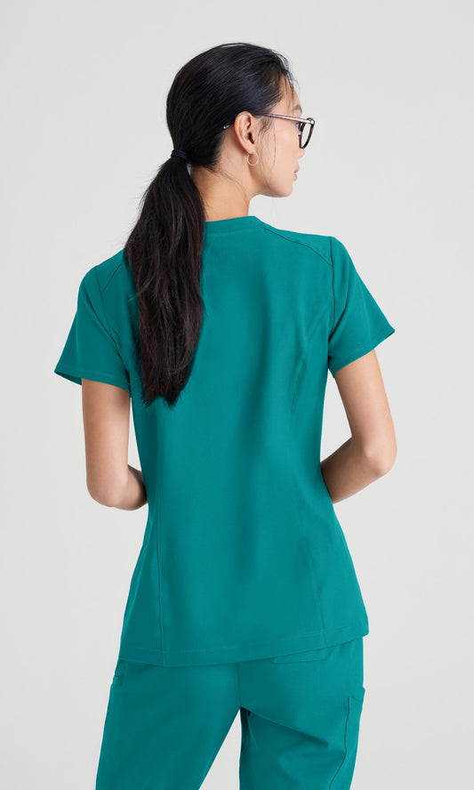 Grey's Anatomy Evolve GSST181 Sway Tuck-In Scrub Top Teal