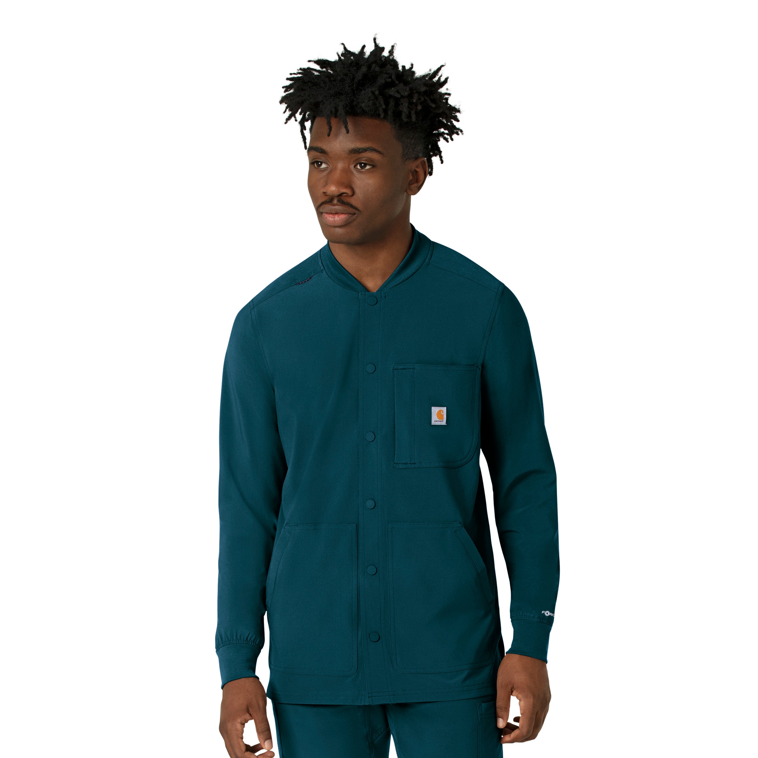 メンズウェア wccf Carhartt Force Cross-Flex C86210 Men's Shirt Jacket Caribbean