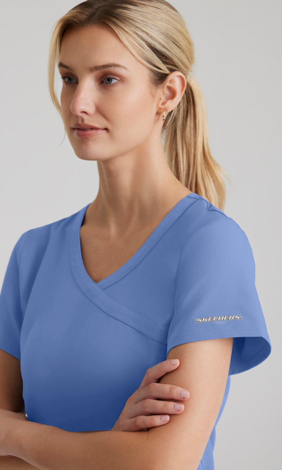 Skechers SK102 Reliance Scrub Top Ciel Blue