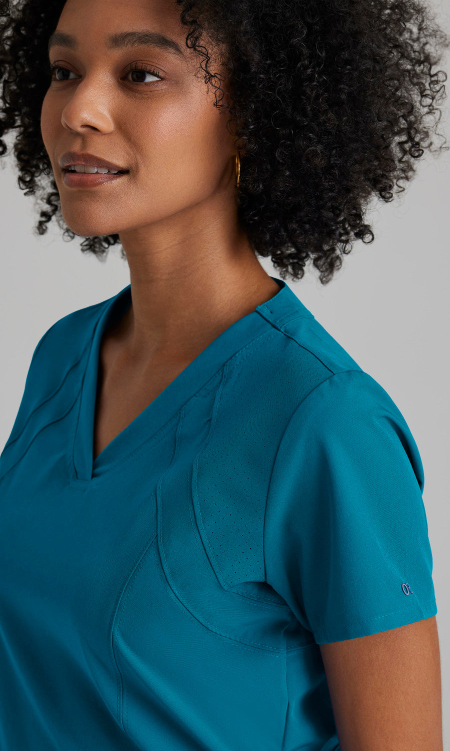 Barco One 5105 Racer Scrub Top Bahama