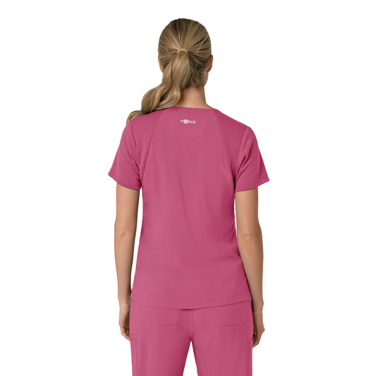 Force Cross-Flex C13210 Women's Flex Panel V-Neck Scrub Top Electric Fuschia