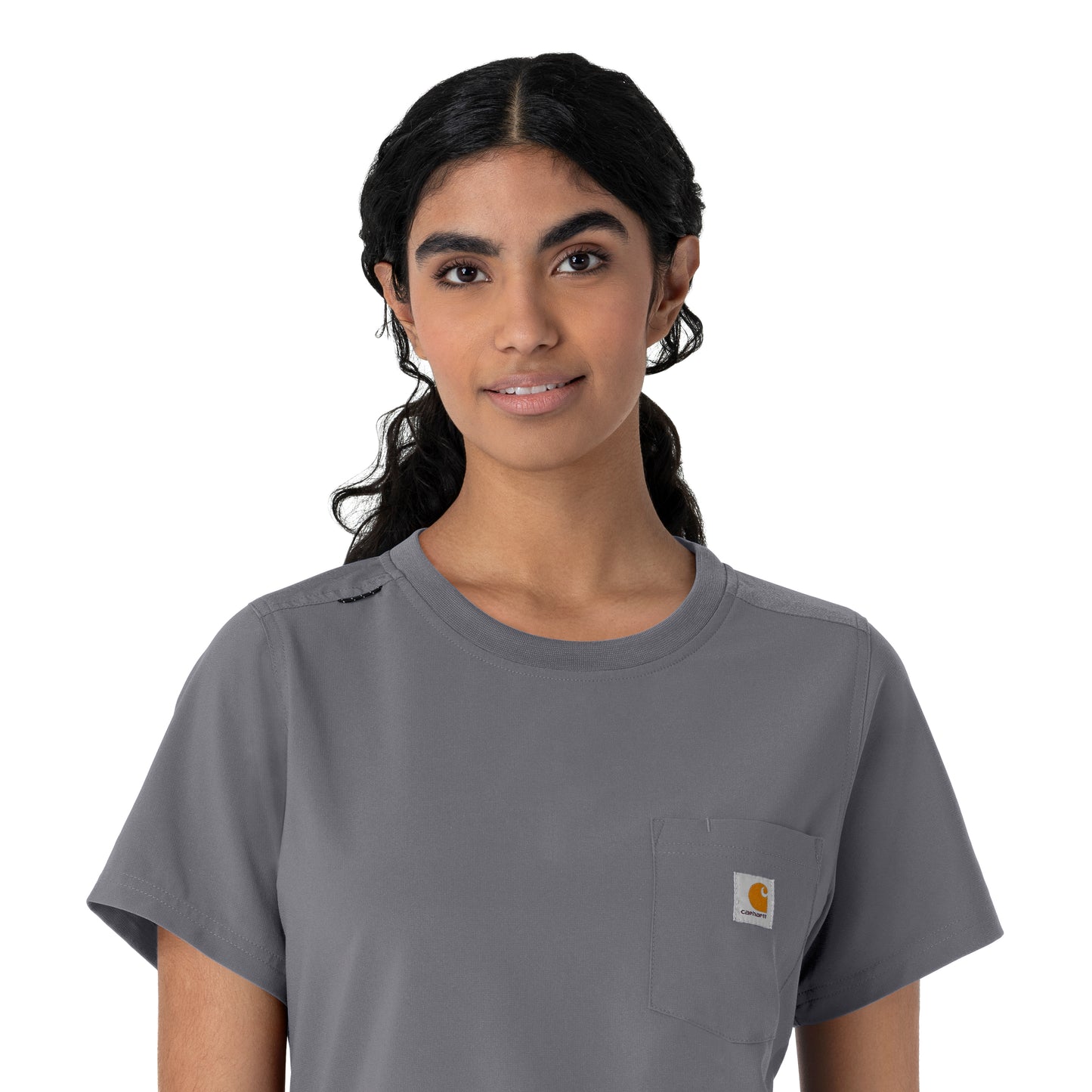 Force Cross-Flex C13510 Women's Crew Neck Scrub Top Pewter