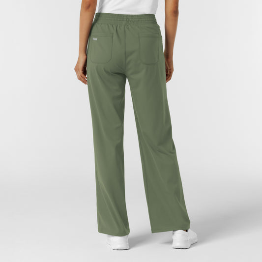 RENEW Knit 5559 Women's Wide Leg Scrub Pants Olive