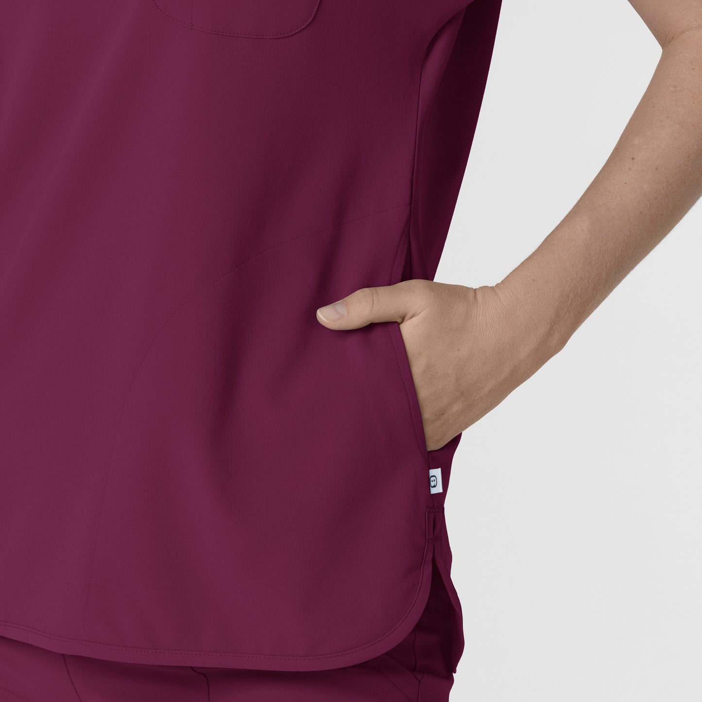 RENEW 6634 Dolman Scrub Top Wine Model Image Alternate | Wink