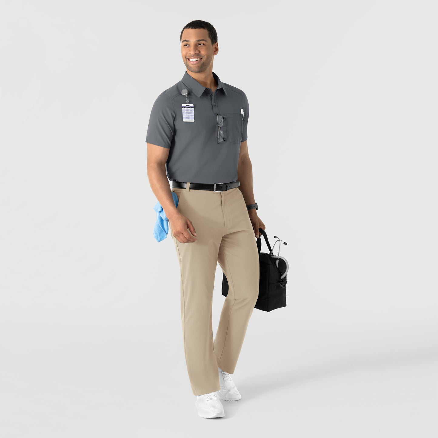NURTUR 6580 Men's Polo Pewter