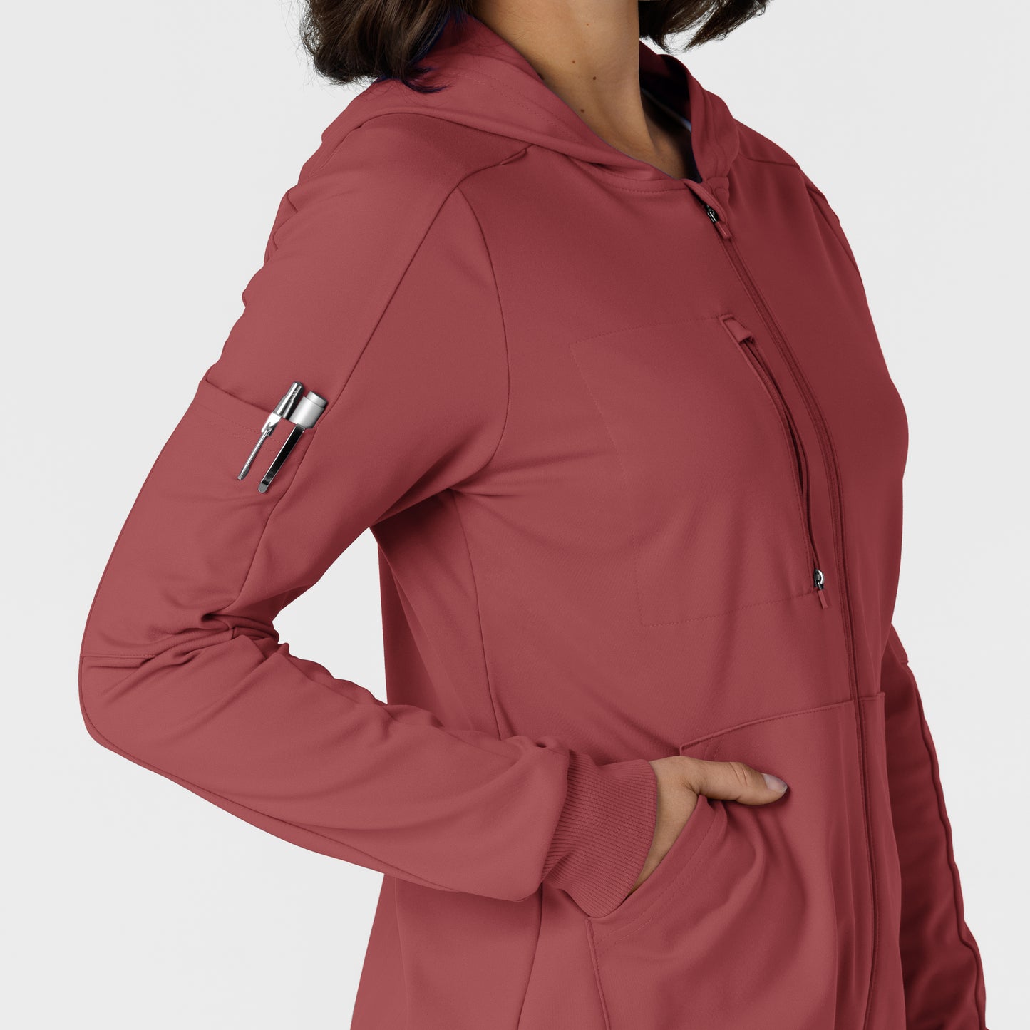 RENEW Knit 8159 Women’s Zip Hoodie Ruby