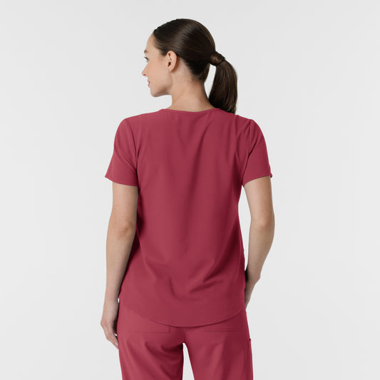 RENEW 6134 Women's V-Neck Scrub Top Ruby